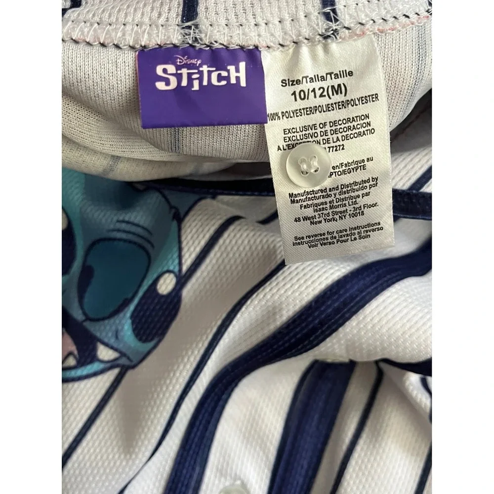 Disney Stitch Baseball Jersey Girls 10/12 Medium 'Ohana - Picture 6 of 6